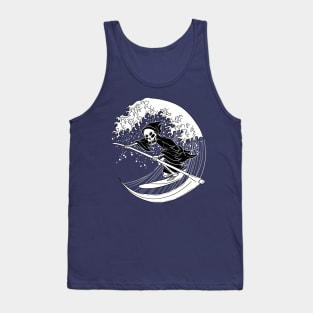 Blackcraft Grim Reaper Surfing Great Wave Tank Top